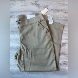 Christopher & Banks Signature Slimming Elastic Waistband + Button Pocket Khakis